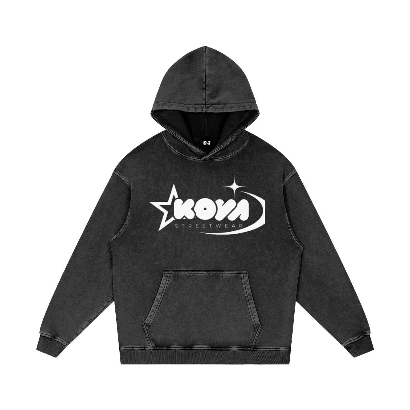 Snow Washed Loose Cotton Hoodie