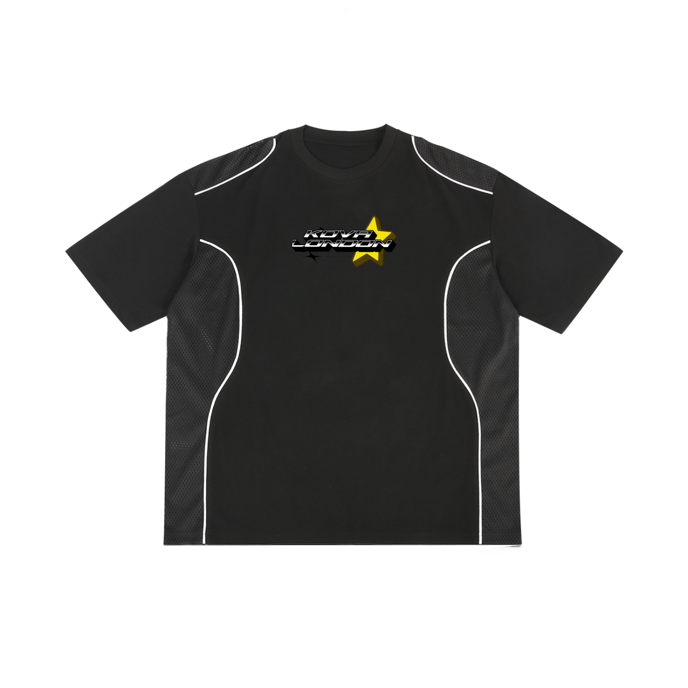 Contrast Piped Panel T-Shirt